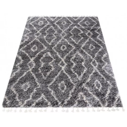 Ciemnoszary prostokątny dywan shaggy - Nikari 7X