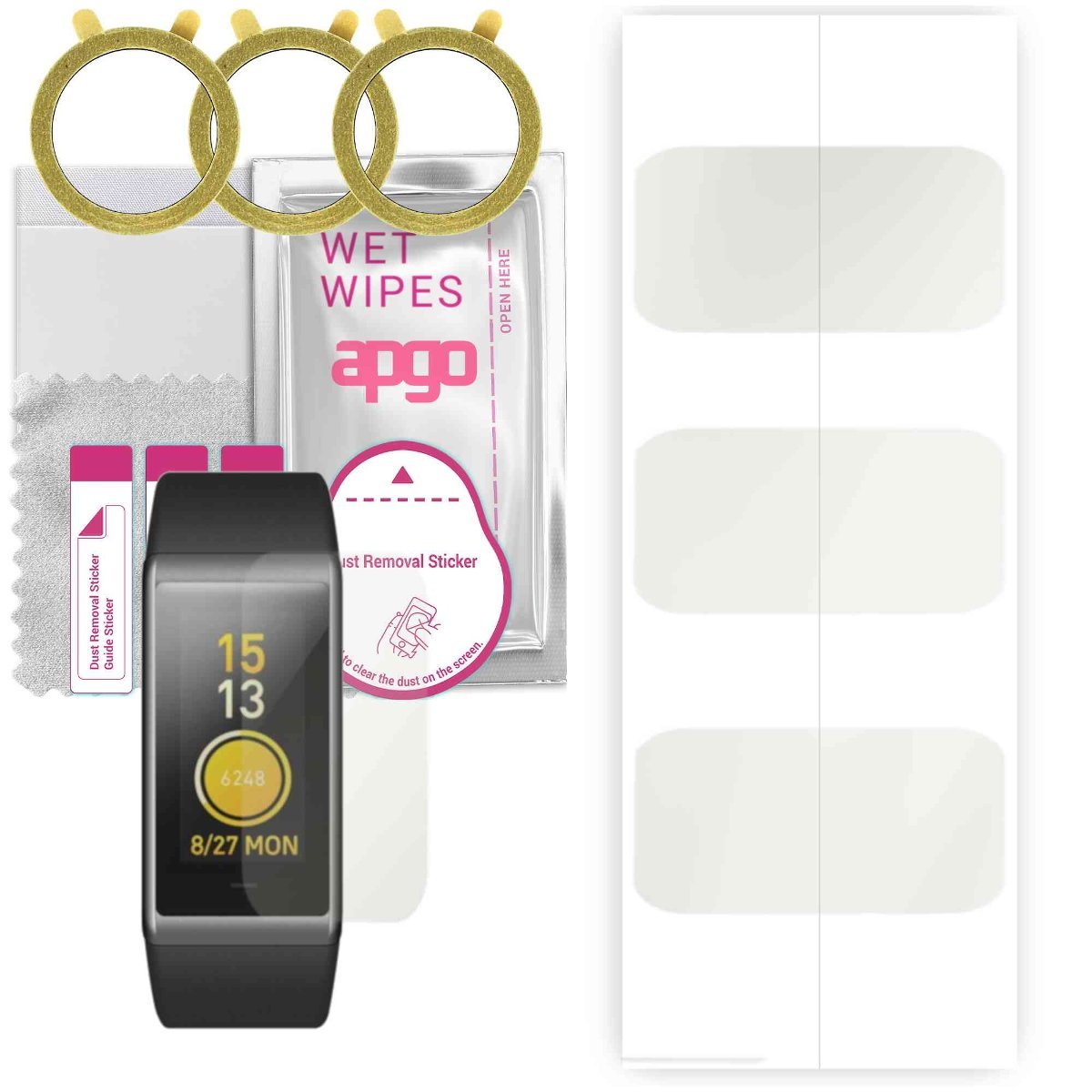 3x Folia hydrożelowa MATOWA do Amazfit Cor - apgo Smartwatch Hydrogel MATTE Protection Ochrona na ekran smartwatcha