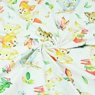 Pasmanteria - Tkanina bawełniana zwierzątka kolorowe z książkami na białym - miniaturka - grafika 1