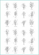 Zabawki kreatywne - Tatuaże tymczasowe zmywalne horoscope tattoo flowers, arkusz A4 - miniaturka - grafika 1