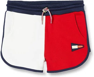 Spodenki dziewczęce Tommy Hilfiger Color Block dresowe-128 - Spodenki damskie - miniaturka - grafika 1