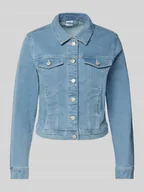 Kurtki damskie - Kurtka jeansowa o kroju regular fit z dodatkiem bawełny model ‘LUNA’ - miniaturka - grafika 1