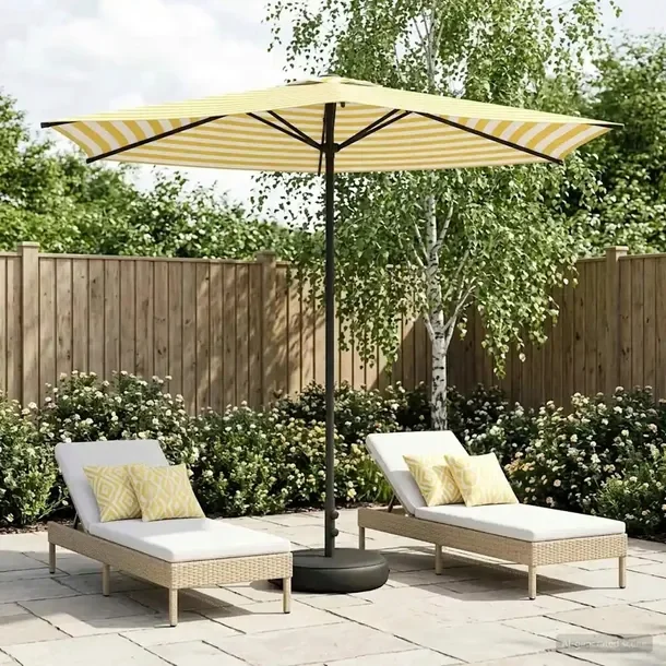 vidaXL Parasol ogrodowy z podstawą 270 x 270 cm Poliester Prostokątny