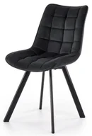 Krzesła - Czarne Pikowane Krzesło Tapicerowane R4-M61 - miniaturka - grafika 1