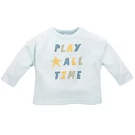 Bluzki dla niemowląt - Pinokio Baby Blouse Long Sleeve Fun Time, 100% Cotton Blue, chłopcy rozm. 62-122 (80), niebieski, 80 - miniaturka - grafika 1