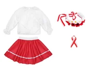 Dresy i komplety dla dziewczynek - ZESTAW NARODOWY BIAŁO-CZERWONY 98-110 4el - miniaturka - grafika 1