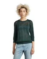 Swetry damskie - G-STAR RAW Damski sweter z dzianiny Pointelle Half Sleeve, Zielony (liście D22120-b754-4287), M - miniaturka - grafika 1
