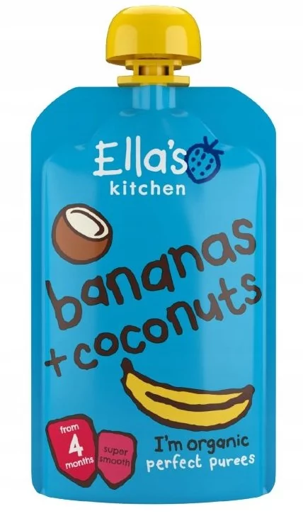 Ella's Kitchen Bio banan i kokos przekąska 120g