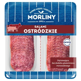 Salami Ostródzkie Plastry 100 G Morliny - Pasztet i przetwory mięsne - miniaturka - grafika 1