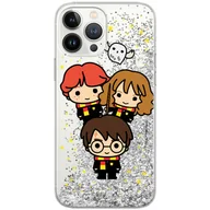 Etui i futerały do telefonów - Etui płynny brokat do Apple IPHONE 14 PRO Harry Potter: Harry Potter 239 oryginalne i oficjalnie licencjonowane, Srebrny - miniaturka - grafika 1
