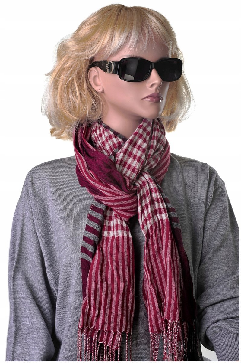 SZEROKI DUŻY 70x200 Naturalna Wiskoza 100% Szalik Szal Damski GREG w13