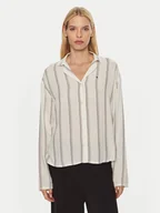 Piżamy damskie - Tommy Hilfiger Koszulka piżamowa UW0UW05614 Écru Relaxed Fit - miniaturka - grafika 1