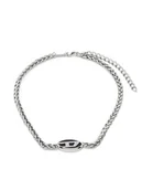 Naszyjniki męskie - Diesel Naszyjnik DX1470040 Srebrny - miniaturka - grafika 1