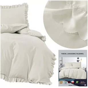 Pościel 160X200 3Cz Jednolita Z Falbaną Jowita - Pościel Pościel 160X200 3Cz Jednolita Z Falbaną Jowita - Pościel - miniaturka - grafika 1