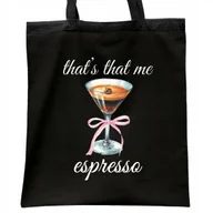 Torby i wózki na zakupy - Torba bawełniana czarna na zakupy Sabrina Carpenter Espresso Dla Fanów - miniaturka - grafika 1