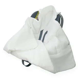 OTULACZ DO FOTELIKA NOSIDEŁKA MUŚLINOWY Z KAPTURKIEM KOCYK Kerstin - Koce i narzuty dla dzieci OTULACZ DO FOTELIKA NOSIDEŁKA MUŚLINOWY Z KAPTURKIEM KOCYK Kerstin - Koce i narzuty dla dzieci - miniaturka - grafika 1