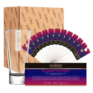 ZESTAW Herbata Richmont Blueberry Strawberry + Szklanka Richmont Ice 370ml - Herbata - miniaturka - grafika 1