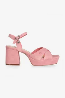 Sandały damskie - Mexx sandały zamszowe Nalina kolor różowy MITY1602441W - grafika 1