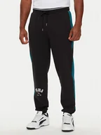 Spodnie sportowe męskie - Puma Spodnie dresowe T7 PLAY.PARIS 626768 01 Czarny Regular Fit - miniaturka - grafika 1