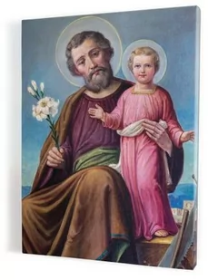 Święty Józef, obraz religijny na płótnie - Ikony i obrazy sakralne - miniaturka - grafika 1