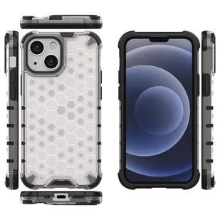 Honeycomb etui pancerny pokrowiec z żelową ramką iPhone 13 mini przezroczysty - Etui i futerały do telefonów - miniaturka - grafika 12