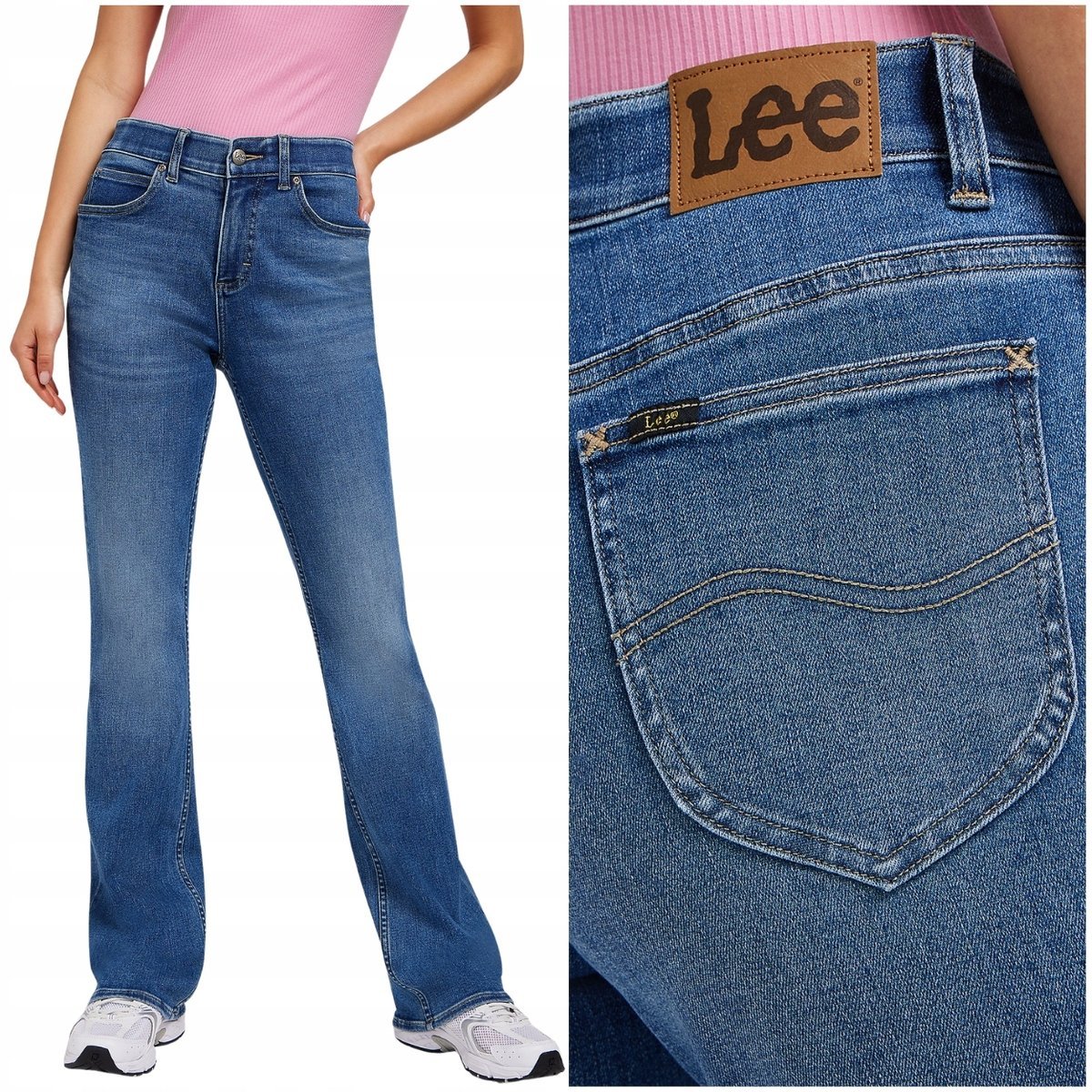 Lee ULC BOOTCUT DżINS wygodne rozszerzane damskie spodnie jeansowe W30 L31