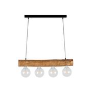 Lampy sufitowe - Spotlight Rustykalna LAMPA wisząca TRABO SIMPLE 69880404 drewniana OPRAWA ekologiczny ZWIS townshend sosna bejcowana czarny - miniaturka - grafika 1