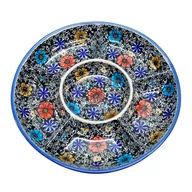 Miski i półmiski - Ceramiczna półmisek dzielony Ceramika Bolesławiec - miniaturka - grafika 1