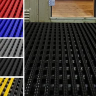 Maty antypoślizgowe - Mata antypoślizgowa Multi-Grip na stanowisko pracy Mata podłogowa PVC antypoślizgowa czarna 120x350 cm - miniaturka - grafika 1