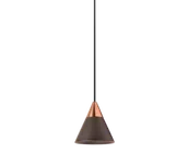 Lampy sufitowe - OxyLED Lampa wisząca CONO LV czarna/różowe złoto 895535 - miniaturka - grafika 1