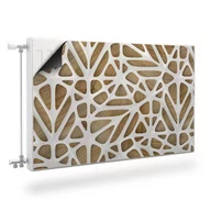 Dekoracje domu - MASKOWNICA Magnetyczna Kaloryfera Biała Abstrakcja Drewno 90cm x 60cm - miniaturka - grafika 1