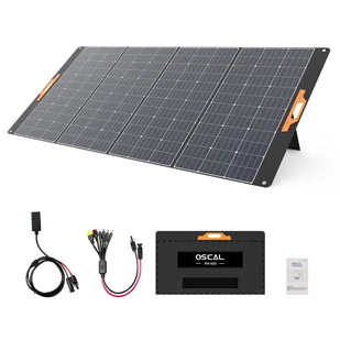 Składany panel słoneczny Blackview Oscal PM400 400W, regulowana stopka, wydajność konwersji słonecznej 22,7% - Czarny - Panele fotowoltaiczne - miniaturka - grafika 1