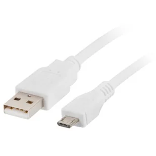 LANBERG LANBERG Kabel USB 2.0 micro AM-MBM5P 0.5M biały (CA-USBM-10CC-0005-W) - Kable USB - miniaturka - grafika 1