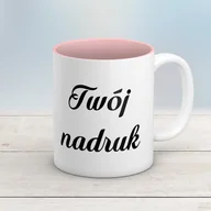 Kubki - Kubek CLASSIC z różowym wnętrzem z Twoim nadrukiem - miniaturka - grafika 1