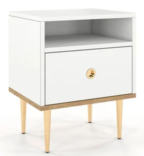 Biała nowoczesna szafka nocna glamour B7-S12 - Szafki nocne Biała nowoczesna szafka nocna glamour B7-S12 - Szafki nocne - miniaturka - grafika 1