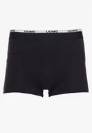 Majtki damskie - Granatowe Bawełniane Majtki Bokserki z Ozdobnym Napisem i Szeroką Gumką w Pasie Blinsea - Born2be - miniaturka - grafika 1