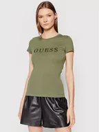 Koszulki i topy damskie - Guess T-Shirt Kimetz W1BI06 JA911 Zielony Regular Fit - miniaturka - grafika 1