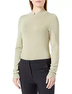 Swetry damskie - Taifun Damski sweter 272025-15400, zielony (Heather Green), 42 (DE) - miniaturka - grafika 1