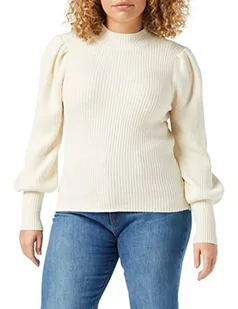 ONLY Damski sweter z dzianiny z wysokim kołnierzem, whitecap gray, L - Swetry damskie - miniaturka - grafika 1