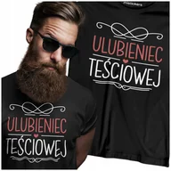 Koszulki męskie - PREZENT DLA ZIĘCIA KOSZULKA MĘSKA ŚMIESZNA ULUBIENIEC TEŚCIOWEJ - miniaturka - grafika 1