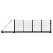 Ogrodzenia - Naterial Brama przesuwna Modus 5x1.7 m lewa czarna - miniaturka - grafika 1