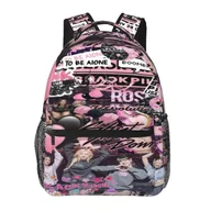 Torebki damskie - ts616 blackpink Casual Daypacks Torba na książki studenckie Drukowanie Tornister Plecak Lekki tornister st616 - miniaturka - grafika 1