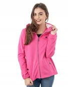 Bluzy damskie - Bluza Damska Ocieplana Futerkiem 57862 r L malina - miniaturka - grafika 1