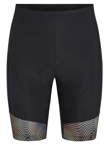 Ziener Damskie spodnie rowerowe Nasira X-Gel/rower górski/rower wyścigowy - oddychające, szybkoschnące, wyściełane, żelowe, nadruk falisty/czarne, 46