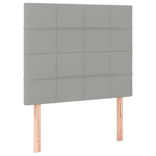 Lumarko Łóżko kontynentalne z materacem, jasnoszare, tkanina, 100x200cm - Łóżka - miniaturka - grafika 7