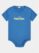 Body dla niemowląt - United Colors Of Benetton Body dziecięce 3P4ZAB00C Niebieski Regular Fit - miniaturka - grafika 1