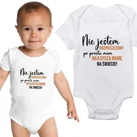 Body dla niemowląt - Body Dziecięce NIE ROZPIESZCZONY Na Mikołajki Święta Pod Choinkę Białe 68cm - miniaturka - grafika 1