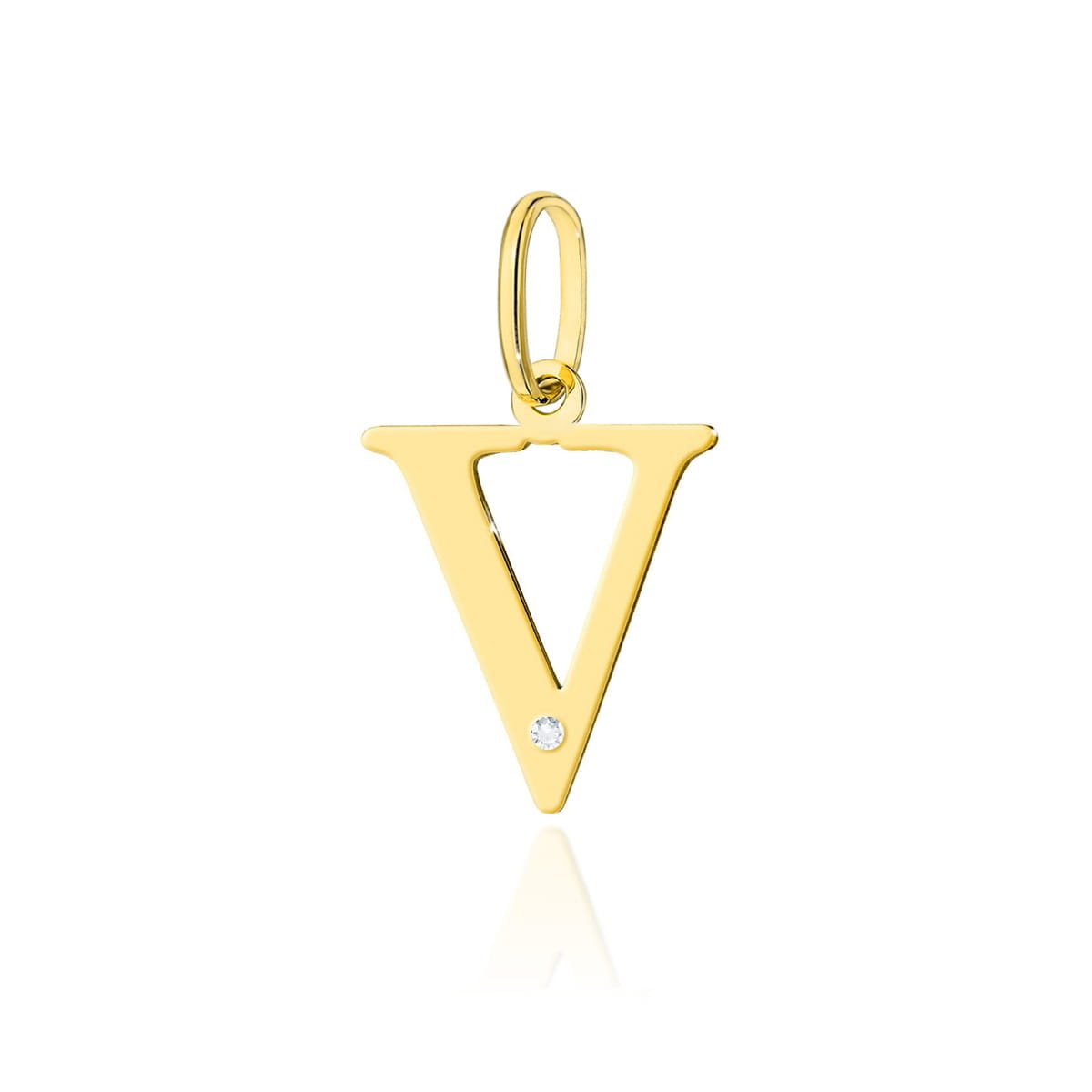 Złota zawieszka / wisiorek Diament 0,005ct - litera V - żółte złoto pr. 585