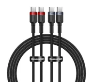 Kable USB - Baseus Cafule USB-C do USB-C 100W 2m 2szt Czerwono-czarny Szaro-czarny - miniaturka - grafika 1