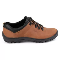 Buty trekkingowe męskie - Buty męskie skórzane 36/72 CG brązowe - KAMPOL - miniaturka - grafika 1